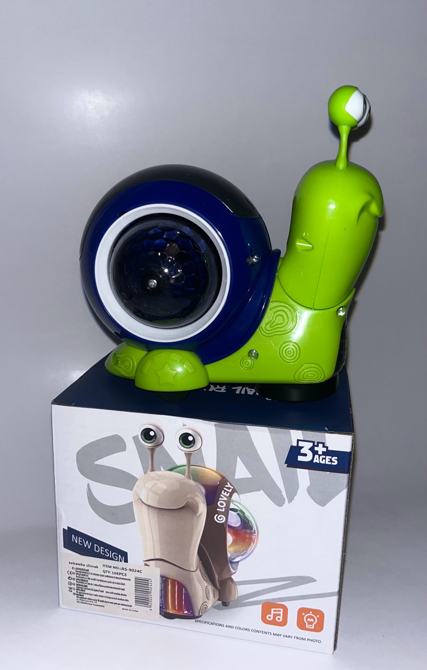 Judanti muzikinė sraigė su šviesos efektais