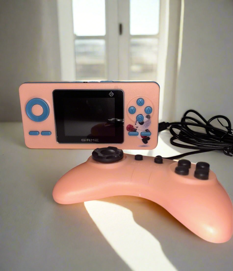 Mini retro žaidimų konsolė (rožinė)
