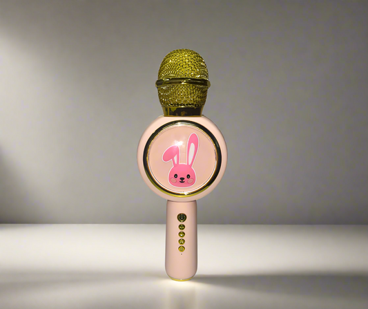 Karaoke Mikrofonas vaikams su LED šviesomis – „Zuikutis“