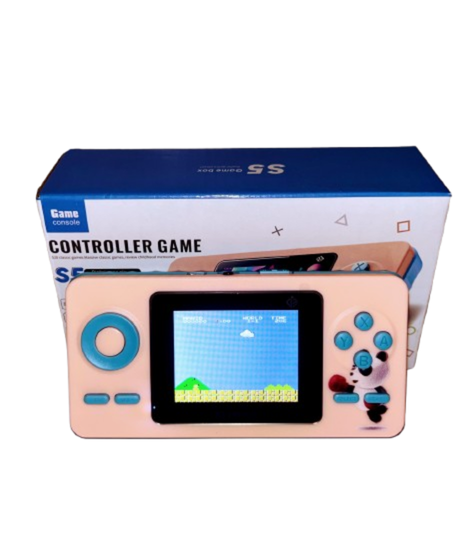 Mini retro žaidimų konsolė (rožinė)